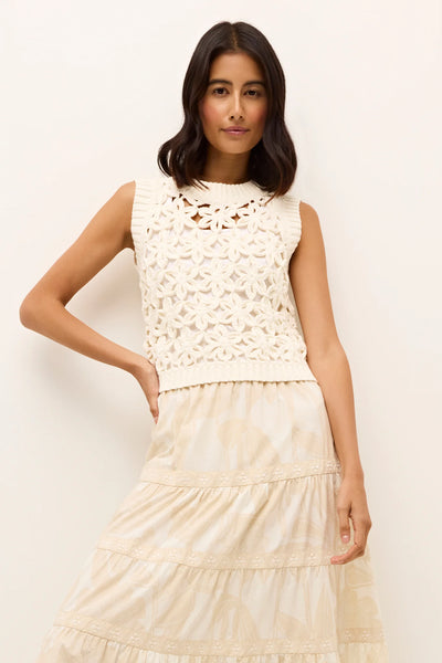 Thea Shell Top, Ecru-Marie Oliver