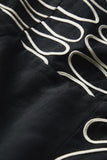 Porcia Dress, Black and White Embroidered