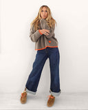 Marley Cashmere Sweater, Country Mist-Kerri Rosenthal