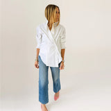 KR Mia Ruffle Shirt, White-Kerri Rosenthal
