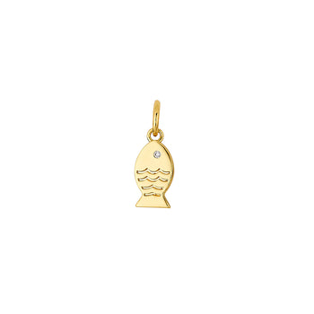 ASHA Mini Fish Charm, Gold-ASHA