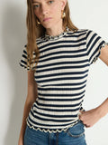 Natalia Top, Crinkle Stripe-Nation LTD