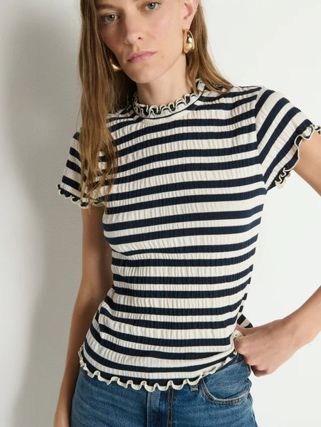Natalia Top, Crinkle Stripe-Nation LTD