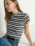 Natalia Top, Crinkle Stripe-Nation LTD