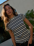 Natalia Top, Crinkle Stripe-Nation LTD