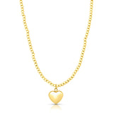 Jen Hansen Puffed Heart Ball Necklace, Gold-Jen Hansen