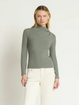 Nation Neda Pleated Top, Castor Gray-Nation LTD
