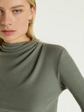 Nation Neda Pleated Top, Castor Gray-Nation LTD