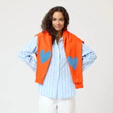 Kerri Rosenthal Ex-Boyfriend Patchwork Sweatshirt, Aperol Orange-Kerri Rosenthal
