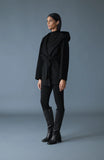 Mackage PAYA-Z Wool Wrap Coat With Sash Belt, Black-Mackage