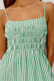 Primrose Dress -Emerald Stripe-Rails