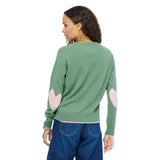 Patchwork Pullover, Dark Sage-Kerri Rosenthal