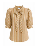 Peggy Blouse, Winnetka Stripe