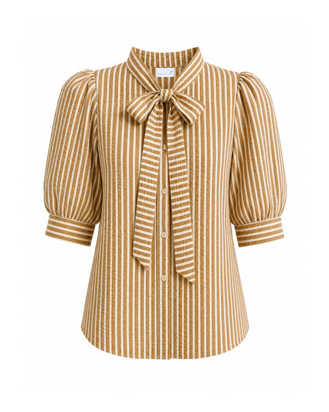 Peggy Blouse, Winnetka Stripe