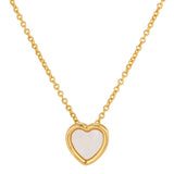 ASHA Petite Heart Necklace, Mother of Pearl