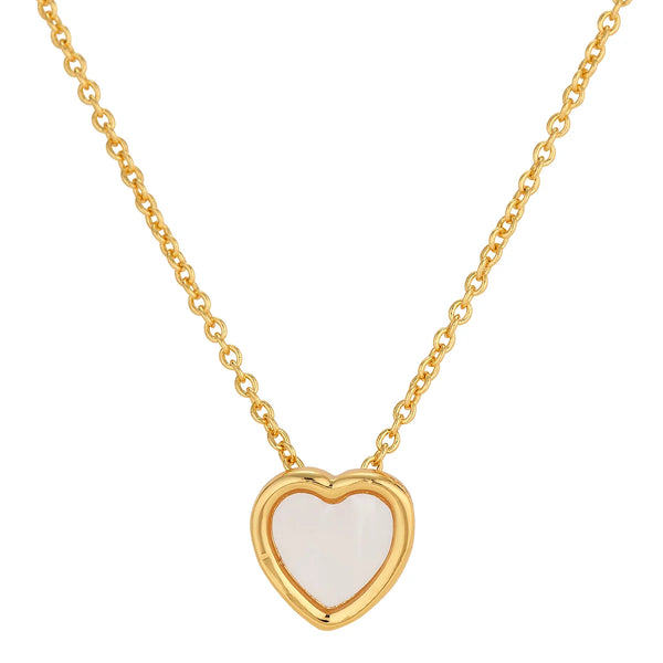 ASHA Petite Heart Necklace, Mother of Pearl