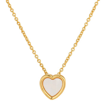 ASHA Petite Heart Necklace, Mother of Pearl-ASHA