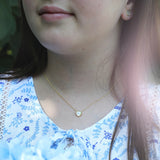 ASHA Petite Heart Necklace, Mother of Pearl
