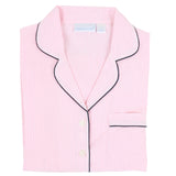 Short Sleeve Shorty PJ, Pink-Navy-Needham Lane