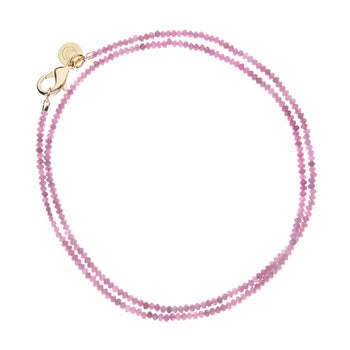 JW Double Wrap Necklace, Pink Tourmaline-Jane Win