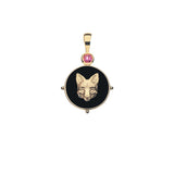 JW Protect Onyx Fox Necklace, Gold-Jane Win