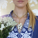 ASHA Puka Shell Pendant, Lapis-ASHA