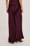 Romina Satin Skirt, Wine