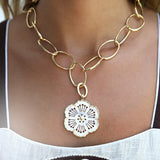 ASHA Rounded Oval Link Chain, Gold-ASHA