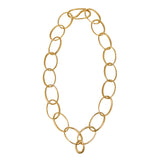 ASHA Rounded Oval Link Chain, Gold-ASHA