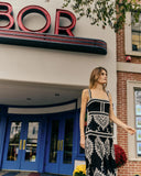 Adair Midi Dress, Noir-Cartolina