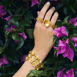 JV Bloom Bracelet, Gold-Julie Vos