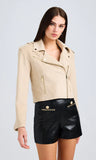 Cosita Vegan Suede Moto Jacket, Sand-Generation Love