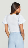 Teigan Poplin Combo Top, White-Generation Love