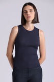 Viscose Tank, Navy-Minnie Rose