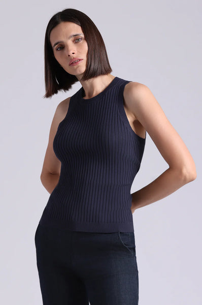 Viscose Tank, Navy-Minnie Rose