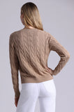 Cable Cardigan, Brown Sugar-Minnie Rose