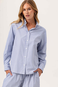 Sun Aspyn Shirt, Navy Stripe