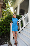 Hannah Dress, Azure Floral Eyelet-Sail to Sable