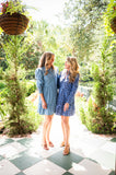 STS LS Cinch Waist Dress, Light Chambray-Sail to Sable