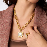 JV Sahara Statement Necklace, Iridescent Clear Crystal-Julie Vos