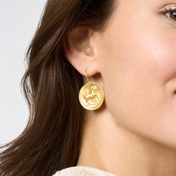 Saratoga Horse Earring, Gold-Julie Vos