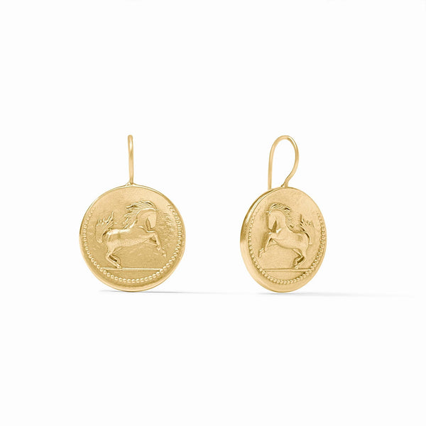 Saratoga Horse Earring, Gold-Julie Vos