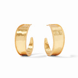 JV Medium Savoy Hoop Earring, Gold-Julie Vos