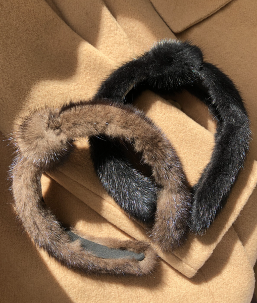 Mink Knotted Headband- Brown-Linda Richards