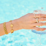 Waterproof Cameron Watch Band Bracelet, Gold-Nikki Smith Designs