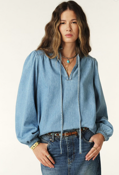 ba&sh Louise Top, Lt Used Blue-ba&sh