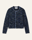 ba&sh Beloni, Short Knit Cardigan, Blue-ba&sh