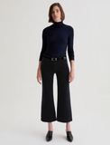 AG Saige Wide Leg Crop Corduroy, Super Black-AG