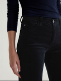 AG Saige Wide Leg Crop Corduroy, Super Black-AG