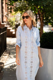 Maxi Shirt Dress, Blue/ White-Sail to Sable